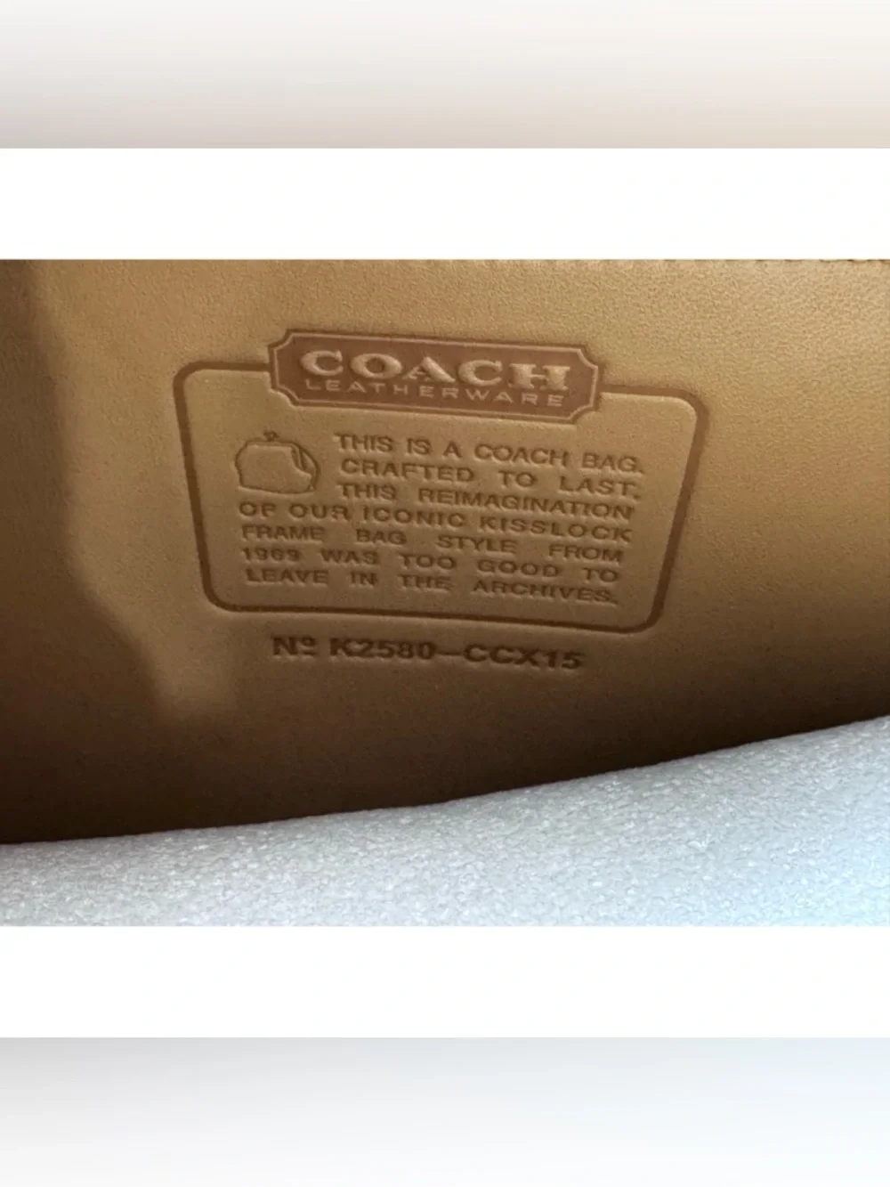 COACH Large Kisslock Frame Bag- RAINBOW Crystal Signature Jacquard